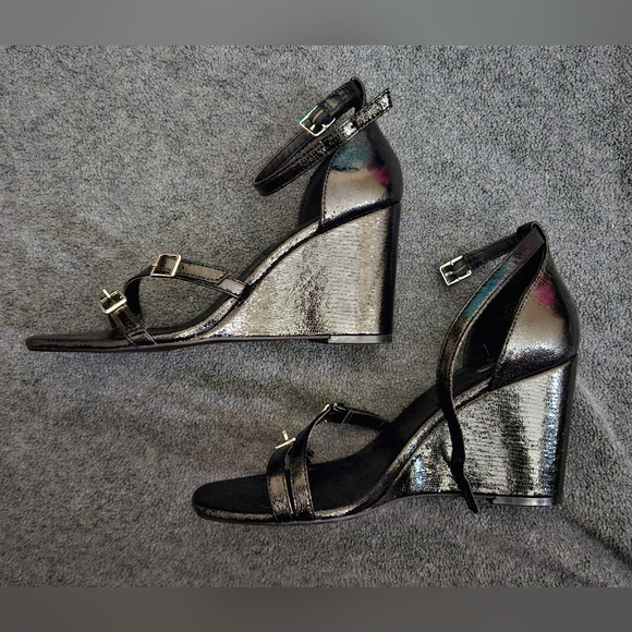 Mix No. 6 Black Wedges NWOT - Picture 1 of 3